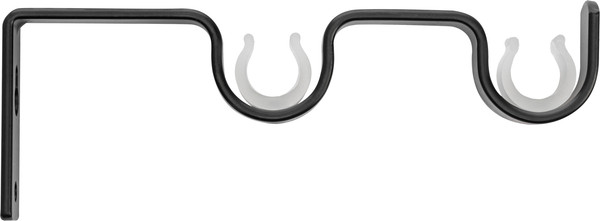 Изображение товара Карниз для штор Sundays Home Цилиндр Раздвижной 25/28мм 2-х рядный (черный матовый, 2-3.6м)