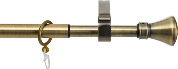 Изображение товара Карниз для штор Sundays Home Люксор Раздвижной 16/19мм 1-рядный (антик, 1.6-3м)