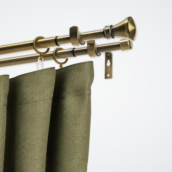 Изображение товара Карниз для штор Sundays Home Люксор Раздвижной 16/19мм 2-х рядный (антик, 1.6-3м)