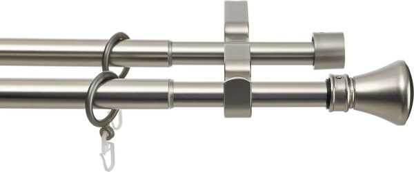 Изображение товара Карниз для штор Sundays Home Люксор Раздвижной 16/19мм 2-х рядный (сатин, 1.6-3м)