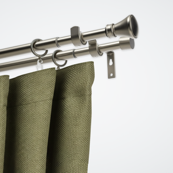 Изображение товара Карниз для штор Sundays Home Люксор Раздвижной 16/19мм 2-х рядный (сатин, 1.6-3м)