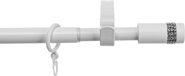 Изображение товара Карниз для штор Sundays Home Имидж Раздвижной 16/19мм 1-рядный (белый глянец, 1.6-3м)