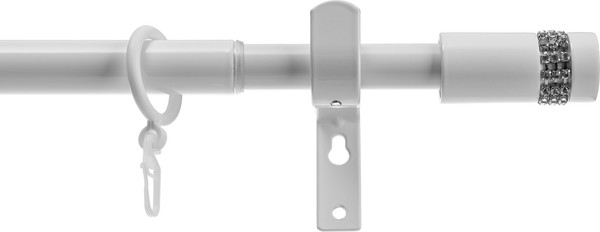 Изображение товара Карниз для штор Sundays Home Имидж Раздвижной 16/19мм 1-рядный (белый глянец, 1.6-3м)