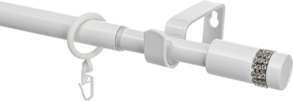 Изображение товара Карниз для штор Sundays Home Имидж Раздвижной 16/19мм 1-рядный (белый глянец, 1.6-3м)
