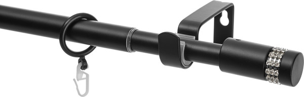 Изображение товара Карниз для штор Sundays Home Имидж Раздвижной 16/19мм 1-рядный (черный матовый, 1.6-3м)