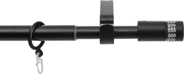 Изображение товара Карниз для штор Sundays Home Имидж Раздвижной 16/19мм 1-рядный (черный матовый, 1.6-3м)