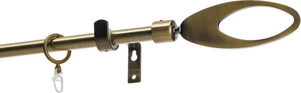 Изображение товара Карниз для штор Sundays Home Лайт Эллипс 16мм однорядный (антик, 1.6м)