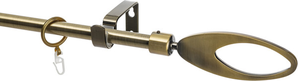 Изображение товара Карниз для штор Sundays Home Лайт Эллипс 16мм однорядный (антик, 1.6м)