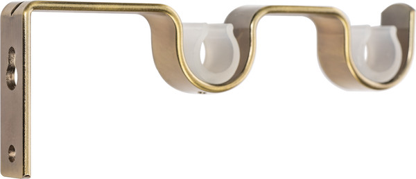 Изображение товара Карниз для штор Sundays Home Лайт Эллипс 16мм+16мм двухрядный (антик, 2м)