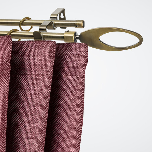 Изображение товара Карниз для штор Sundays Home Лайт Эллипс 16мм+16мм двухрядный (антик, 2м)