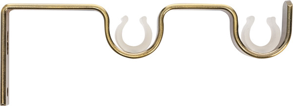 Изображение товара Карниз для штор Sundays Home Лайт Эллипс 16мм+16мм двухрядный (антик, 2м)