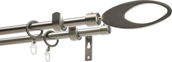 Изображение товара Карниз для штор Sundays Home Лайт Эллипс 16мм+16мм двухрядный (сатин, 3м)