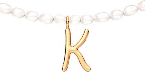 Изображение товара Комплект ювелирных украшений из розового золота ZORKA С жемчугом (колье 530020.9K.R 38см, моносерьга 310668.9K.R.SP)