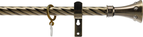 Изображение товара Карниз для штор Sundays Home Лайт Эридан 19мм однорядный (витой, антик, 3м)