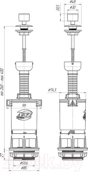 Изображение товара Арматура Ани Пласт WC7040M