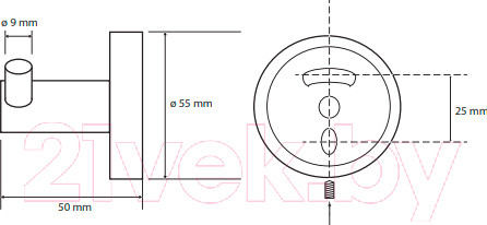 Изображение товара Крючок для ванной Bemeta White 104106034 (белый)