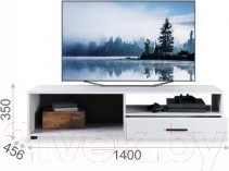 Изображение товара Тумба Империал Йорк 1д1ящ ЛВ (белый жемчуг/белый глянец)