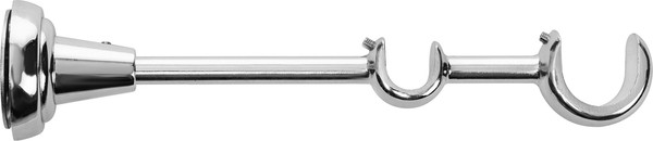 Изображение товара Карниз для штор Sundays Home Шайн Одеон 25мм+16мм двухрядный (хром, 1.6м)