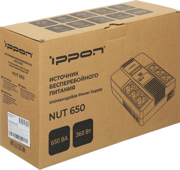 Изображение товара ИБП IPPON NUT 650 / 2050150