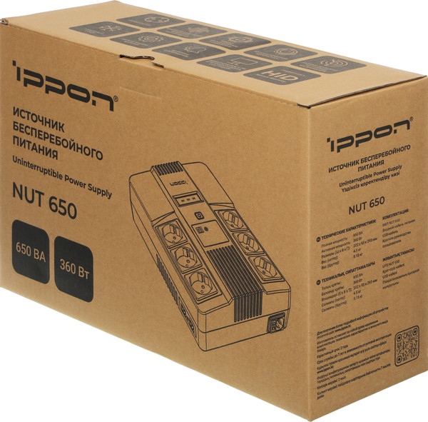 Изображение товара ИБП IPPON NUT 650 / 2050150
