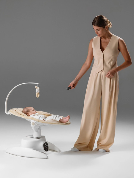 Изображение товара Детский шезлонг Amarobaby Smart swing / AB24-22SMART/03 (бежевый)