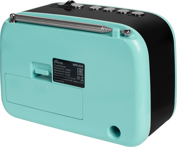 Изображение товара Радиоприемник Ritmix RPR-033 (лазурный)