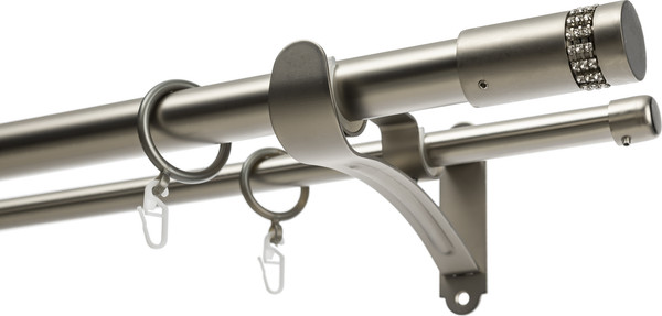 Изображение товара Карниз для штор Sundays Home Волна Имидж 25мм+16мм двухрядный (сатин, 3м)