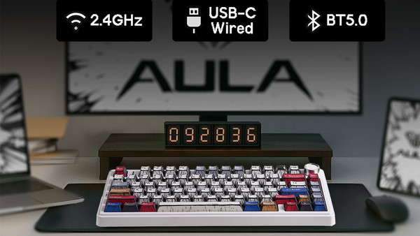 Изображение товара Клавиатура Aula F75 (Comic Keycap Light Green Switches)