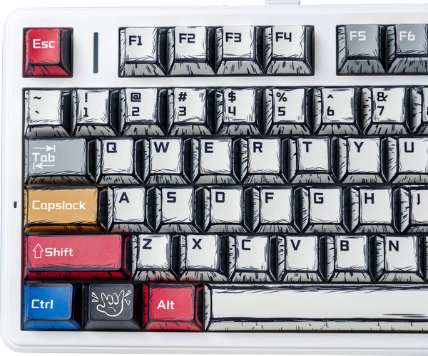 Изображение товара Клавиатура Aula F75 (Comic Keycap Light Green Switches)