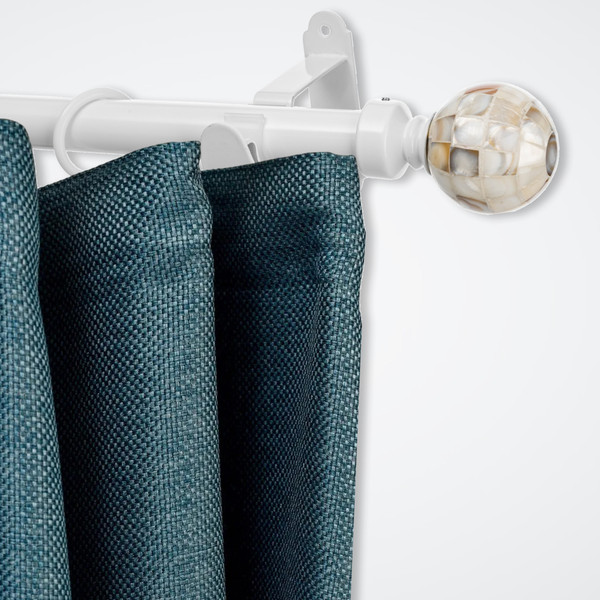 Изображение товара Карниз для штор Sundays Home Волна Шар Перламутр 25мм однорядный (белый глянец, 1.6м)