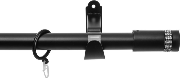 Изображение товара Карниз для штор Sundays Home Волна Имидж 25мм однорядный (черный матовый, 1.6м)