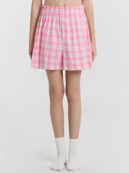 Изображение товара Пижама детская Mark Formelle 567748 (р.152-76, белый/клетка на розовом саше)