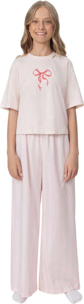 Изображение товара Пижама детская Mark Formelle 567749 (р.122-60, розовый зефир/полоски на зефире)