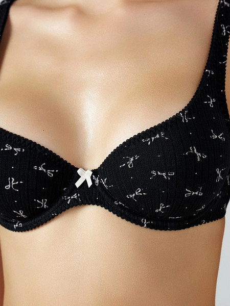 Изображение товара Бюстгальтер Mark Formelle 512593 (р.80C, бантики на черном)