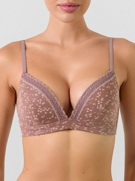 Изображение товара Бюстгальтер Mark Formelle 512503 (р.75B, цветочки на кофейно-розовом)