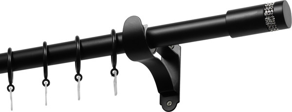 Изображение товара Карниз для штор Sundays Home Волна Имидж 25мм однорядный (черный матовый, 2.4м)