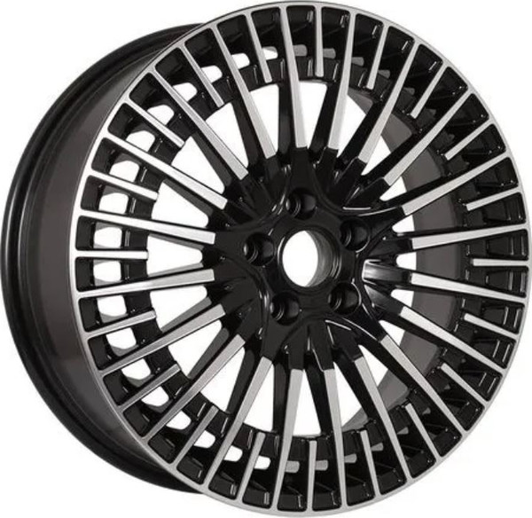 Литой диск KDW KD1820 18x7" 5x114.3 DIA 67.1мм ET 48мм (Black Front Polished) — фото 3