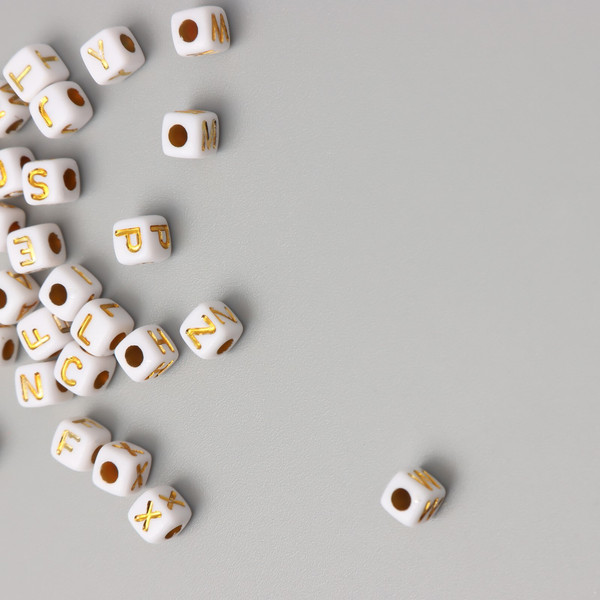 Изображение товара Набор бусин декоративных Арт Узор Английский алфавит / 10443019