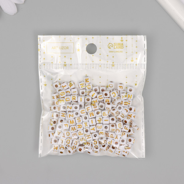 Изображение товара Набор бусин декоративных Арт Узор Английский алфавит / 10443019
