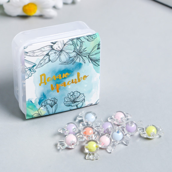 Изображение товара Набор бусин декоративных Арт Узор Конфетки - внутренний ассорти / 7674694