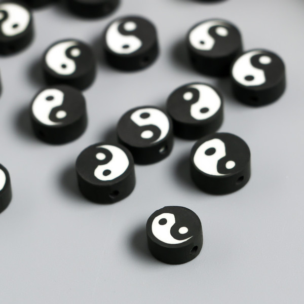 Изображение товара Набор бусин декоративных Арт Узор Инь-ян классика / 9127241