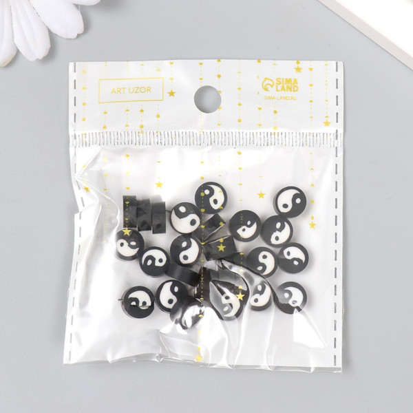 Изображение товара Набор бусин декоративных Арт Узор Инь-ян классика / 9127241