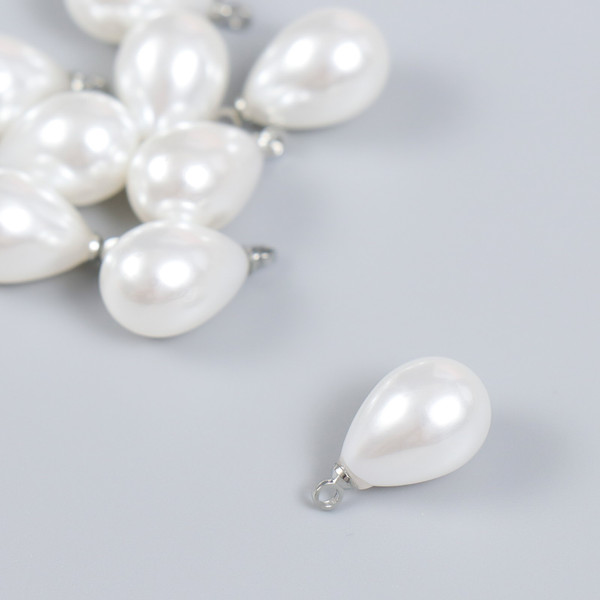 Изображение товара Набор бусин декоративных Арт Узор Жемчужина-капелька с петелькой / 4460464