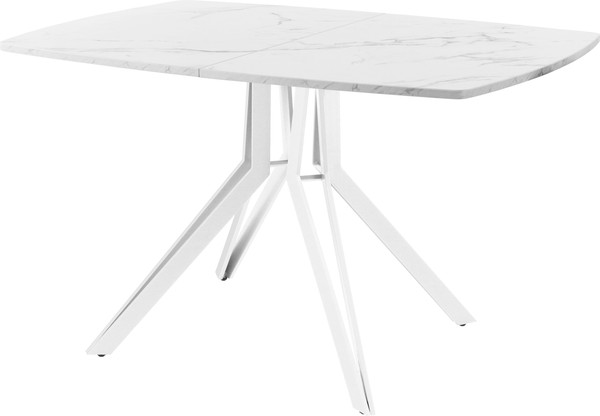 Изображение товара Обеденный стол AMC Elite / Е21(1200) D6 (белый/мрамор кристалл)