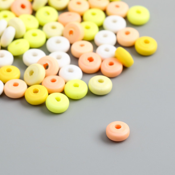 Изображение товара Набор бусин декоративных Арт Узор Колечки. Цитрус / 9897364