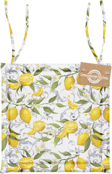 Изображение товара Подушка на стул Самойловский текстиль Лимонная эстетика 40x40 / 926795