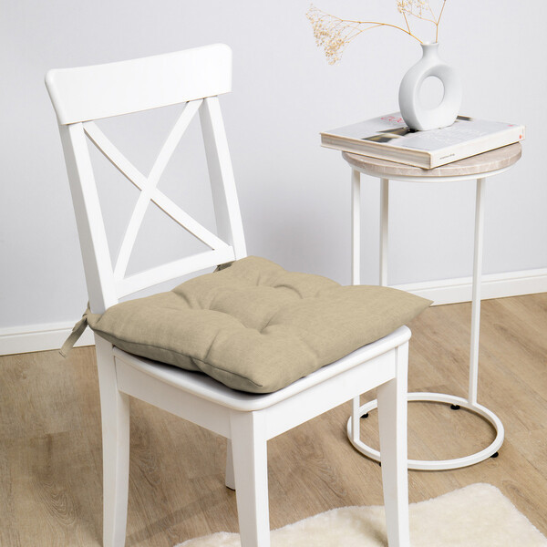 Изображение товара Подушка на стул Самойловский текстиль С Тафтингом 40x40 Текстура бежевая / 927796