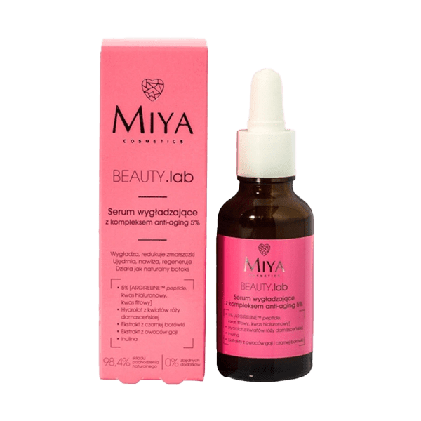 Изображение товара Сыворотка для лица Miya Beauty Lab Разглаживающая с антивозрастным комплексом 5% (30мл)