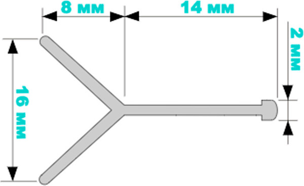Изображение товара Уголок под плитку Profiling Мерседес Y (2.7м, черный матовый)