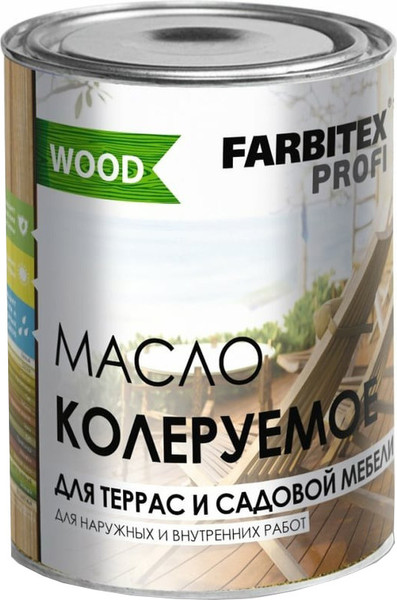 Изображение товара Масло для древесины Farbitex Profi Wood (750мл, белый)
